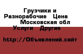 Грузчики и Разнорабочие › Цена ­ 1 000 - Московская обл. Услуги » Другие   